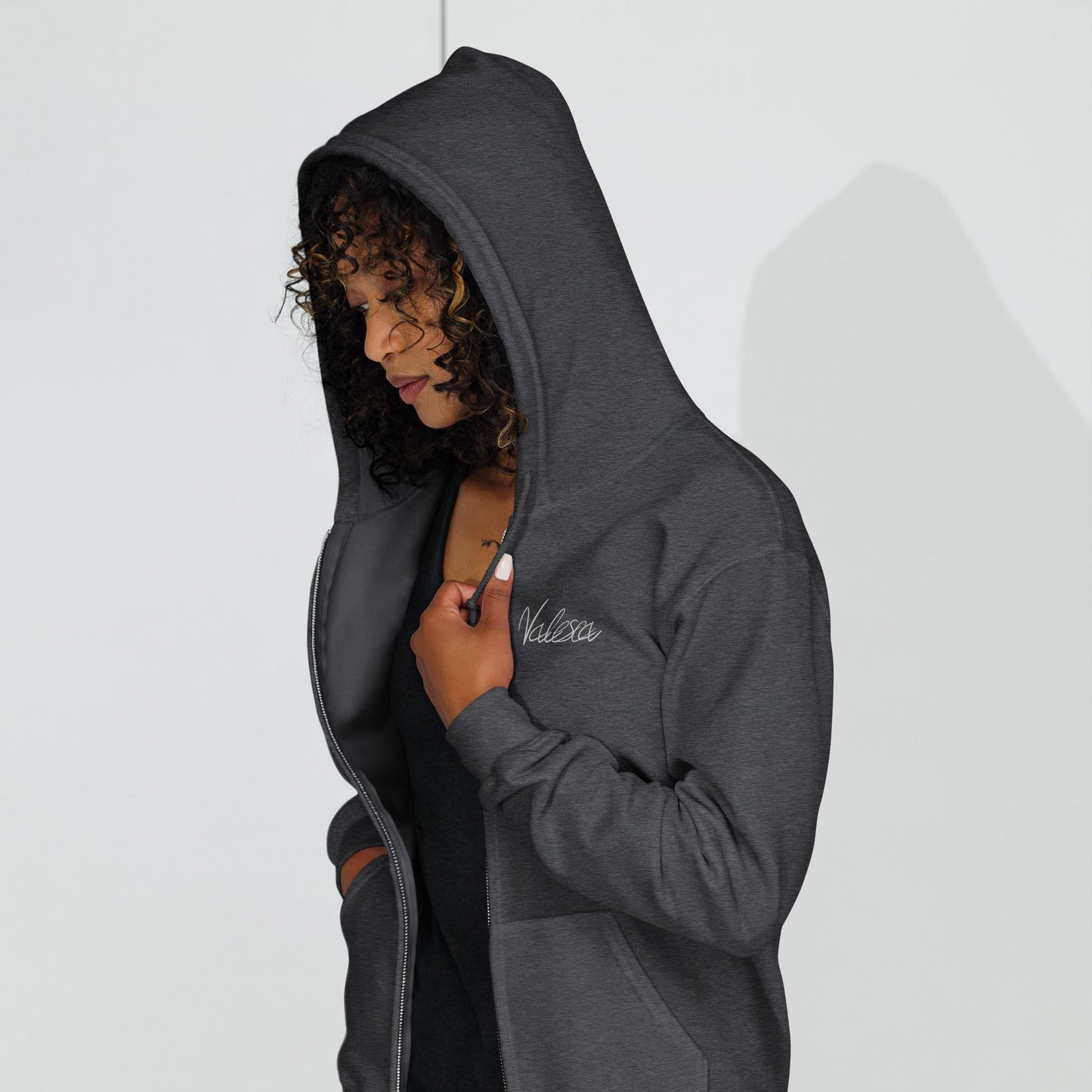 AVALON CURVED ZIP-HOODIE