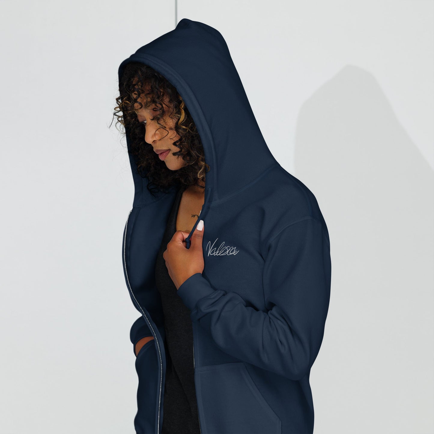 AVALON CURVED ZIP-HOODIE