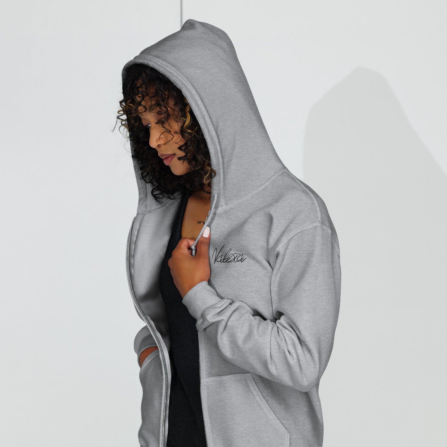 AVALON CURVED ZIP-HOODIE