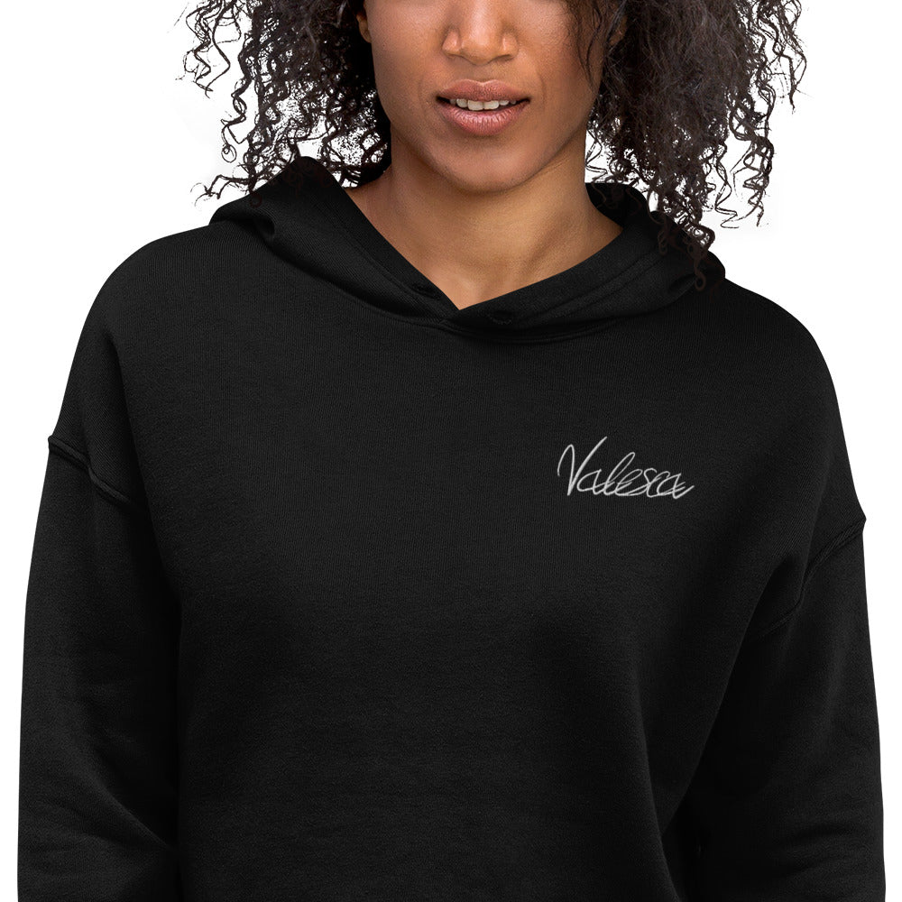 AVALON CURVED CROP-HOODIE