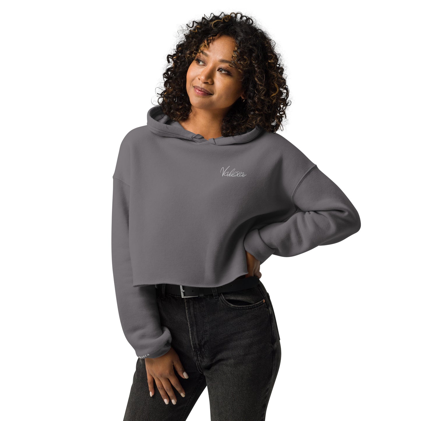 AVALON CURVED CROP-HOODIE